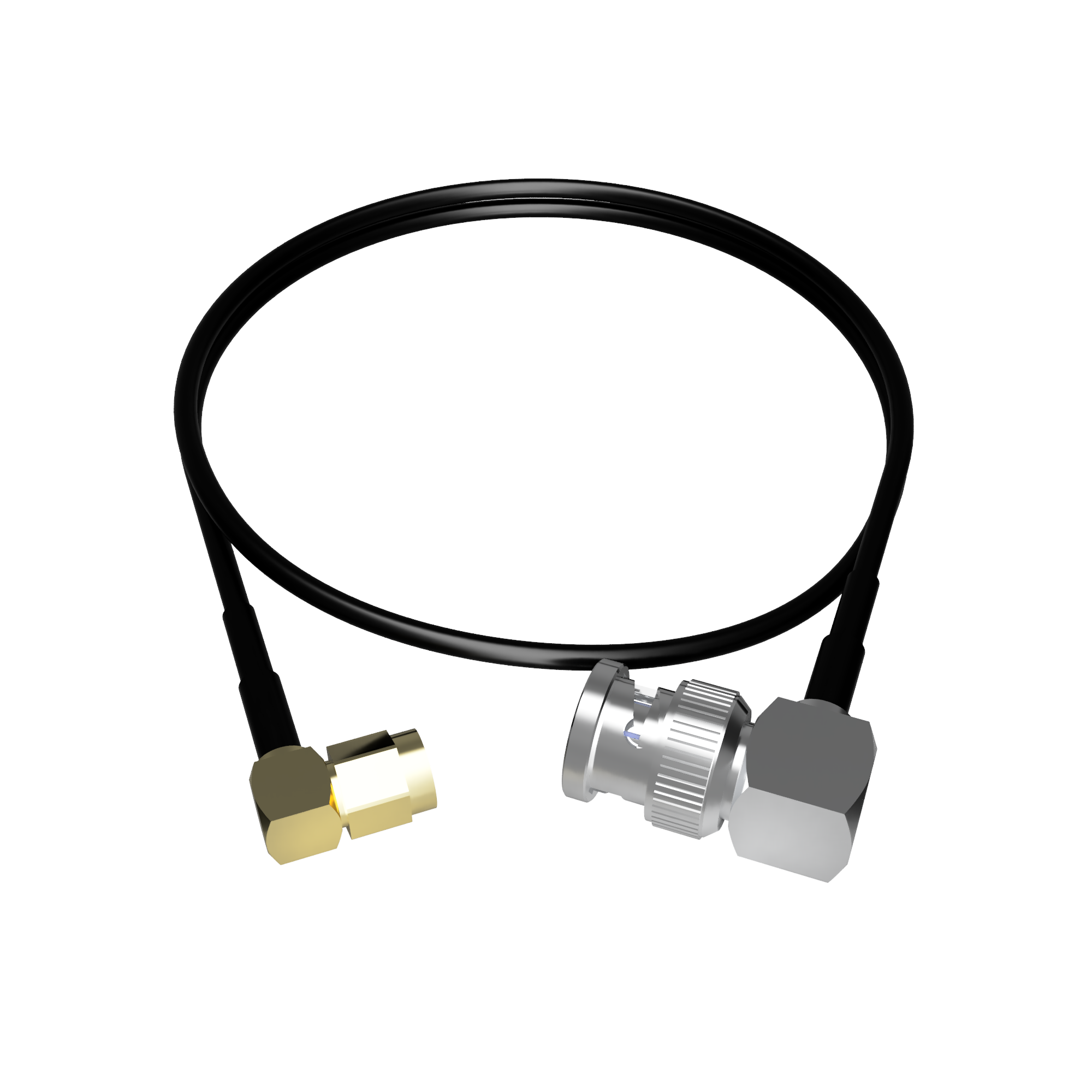 SMAR/A-BNCR/A - SMA R/A to BNC R/A RG-174/U 500mm RF cable