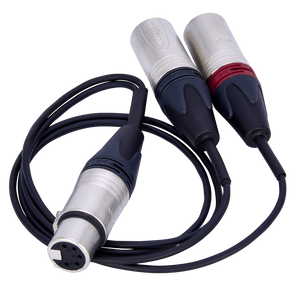 aXLR5F2YX3 - XLR5F to 2 x XLR3M balanced cable