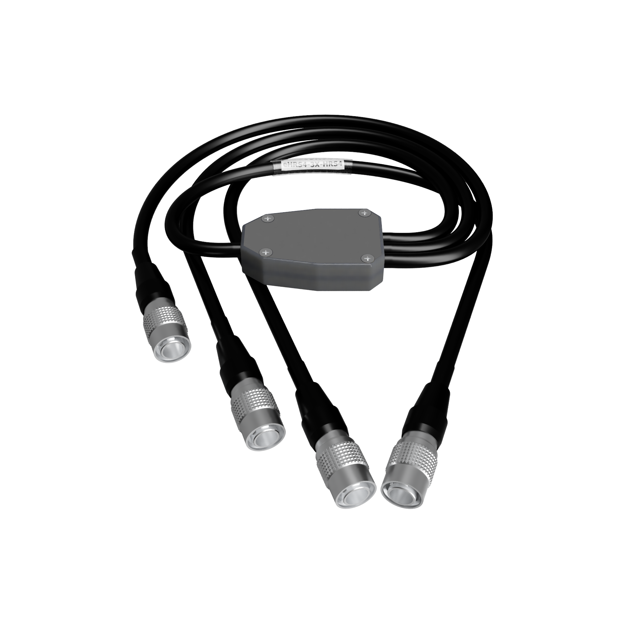 eHRS4-3X-HRS4 - Hirose 4 pin male to 3 x Hirose 4 pin male plug splitter cable