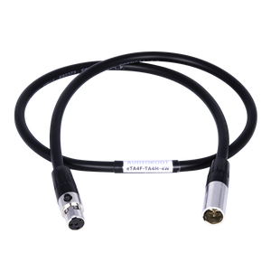 eTA4F-TA4M-4W - Switchcraft TA4F to TA4M power cable - w/ telemetry