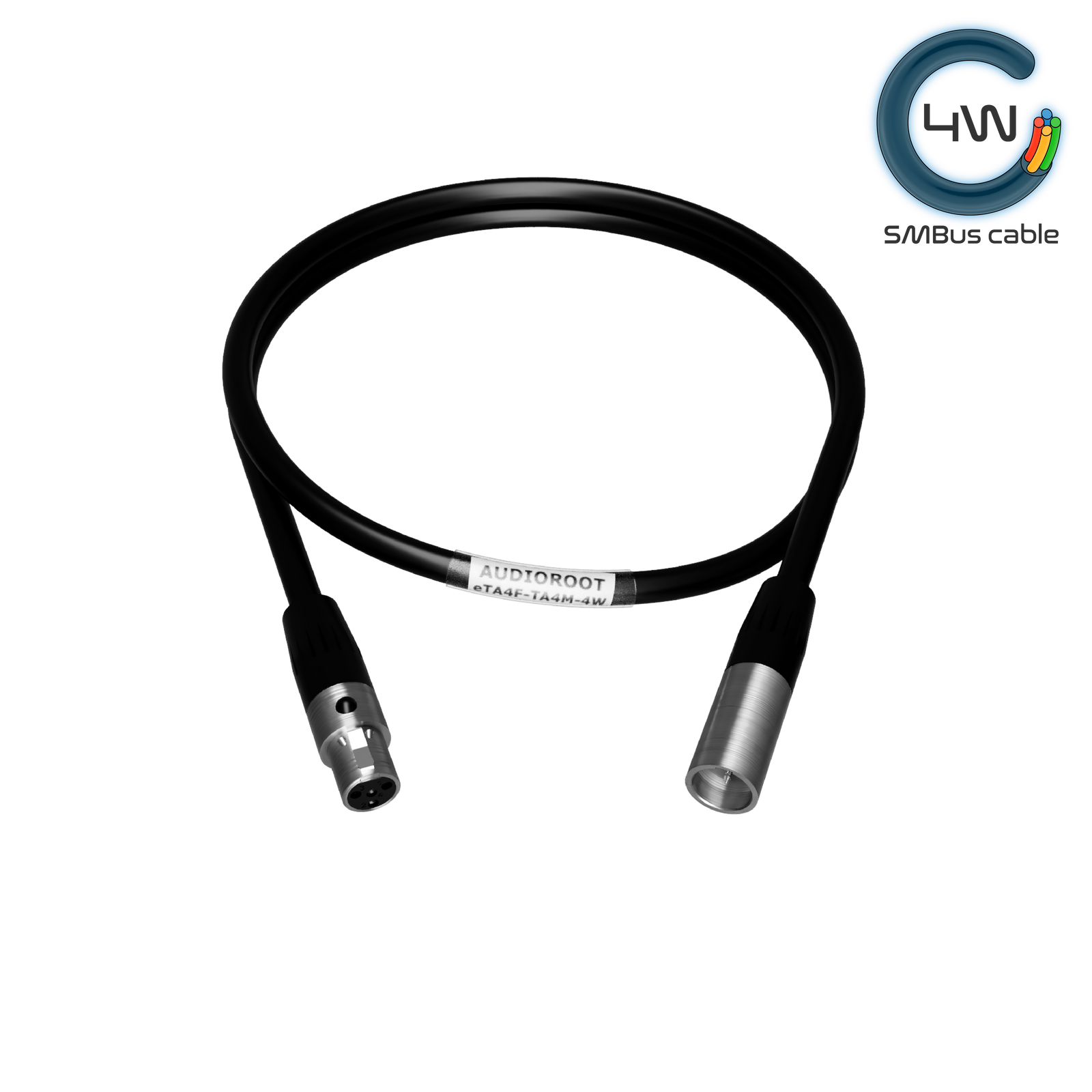 eTA4F-TA4M-4W - Switchcraft TA4F to TA4M power cable - w/ telemetry