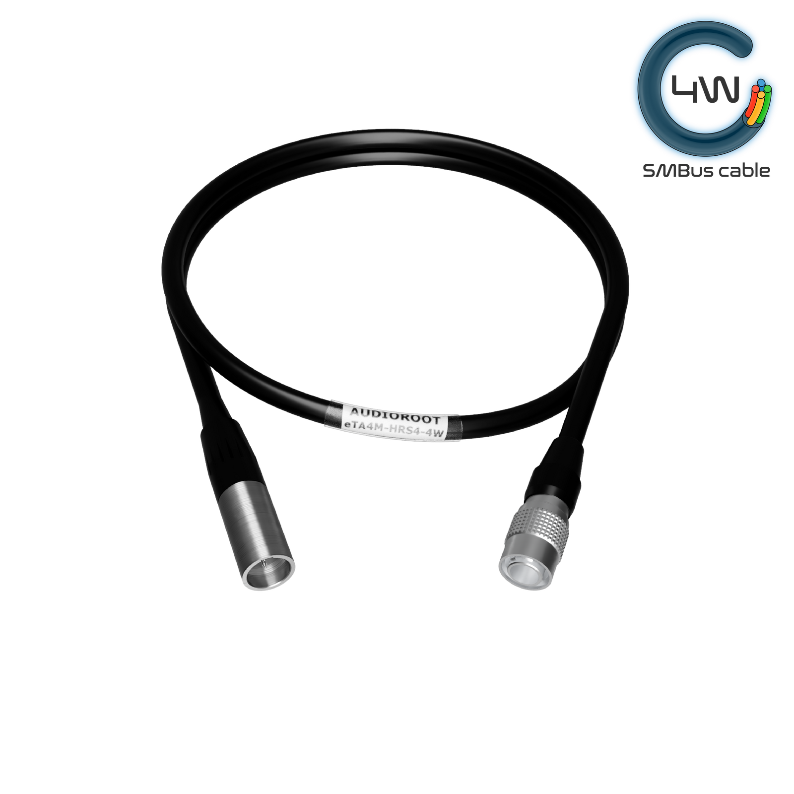 eTA4M-HRS4-4W - Hirose 4 pin male to Switchcraft TA4M power cable - w/ telemetry