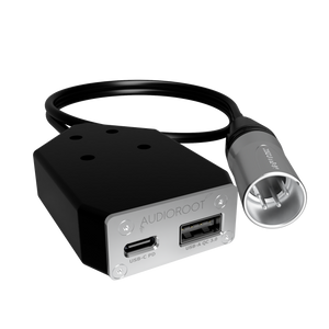 eUSB-C-XLR4 - 10-24V XLR4M to USB type C converter with Power Delivery + USB QC 3.0