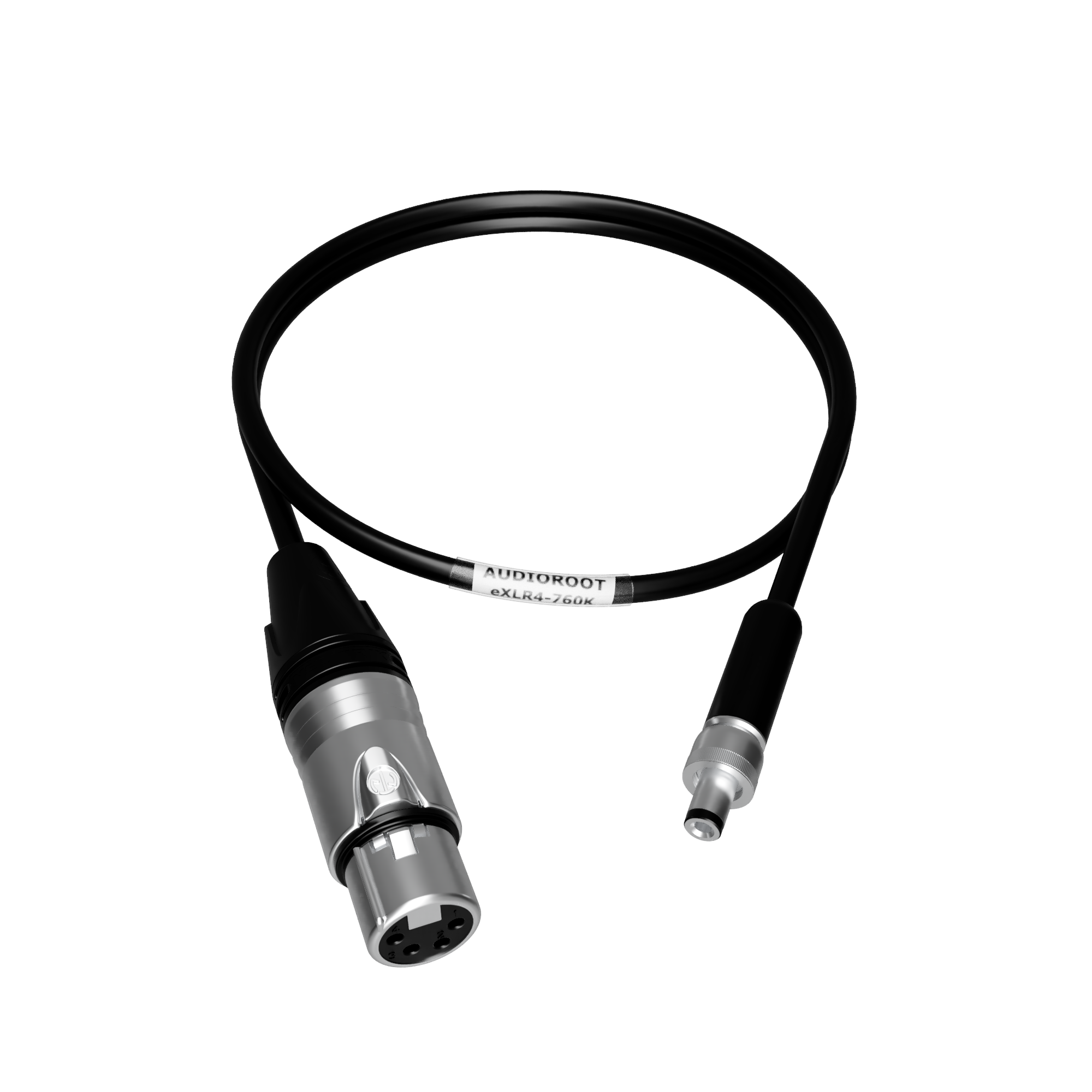 eXLR4-760K - XLR 4 pin female to Switchcraft 760K power cable