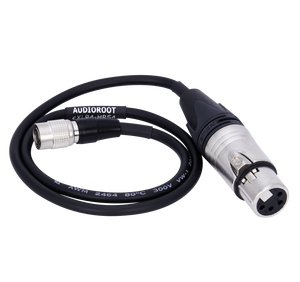 eXLR4-HRS4 - XLR 4 pin female to Hirose 4 pin male power cable