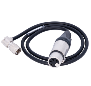 eXLR4-HRS4R/A - XLR 4 pin female to Hirose 4 pin male right angle power cable