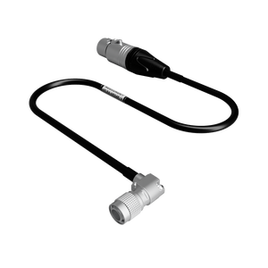 eXLR4-HRS4R/A - XLR 4 pin female to Hirose 4 pin male right angle power cable
