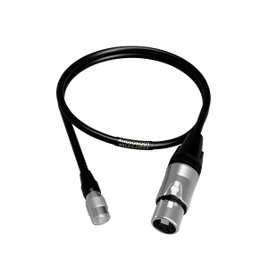 eXLR4-HRS4 - XLR 4 pin female to Hirose 4 pin male power cable