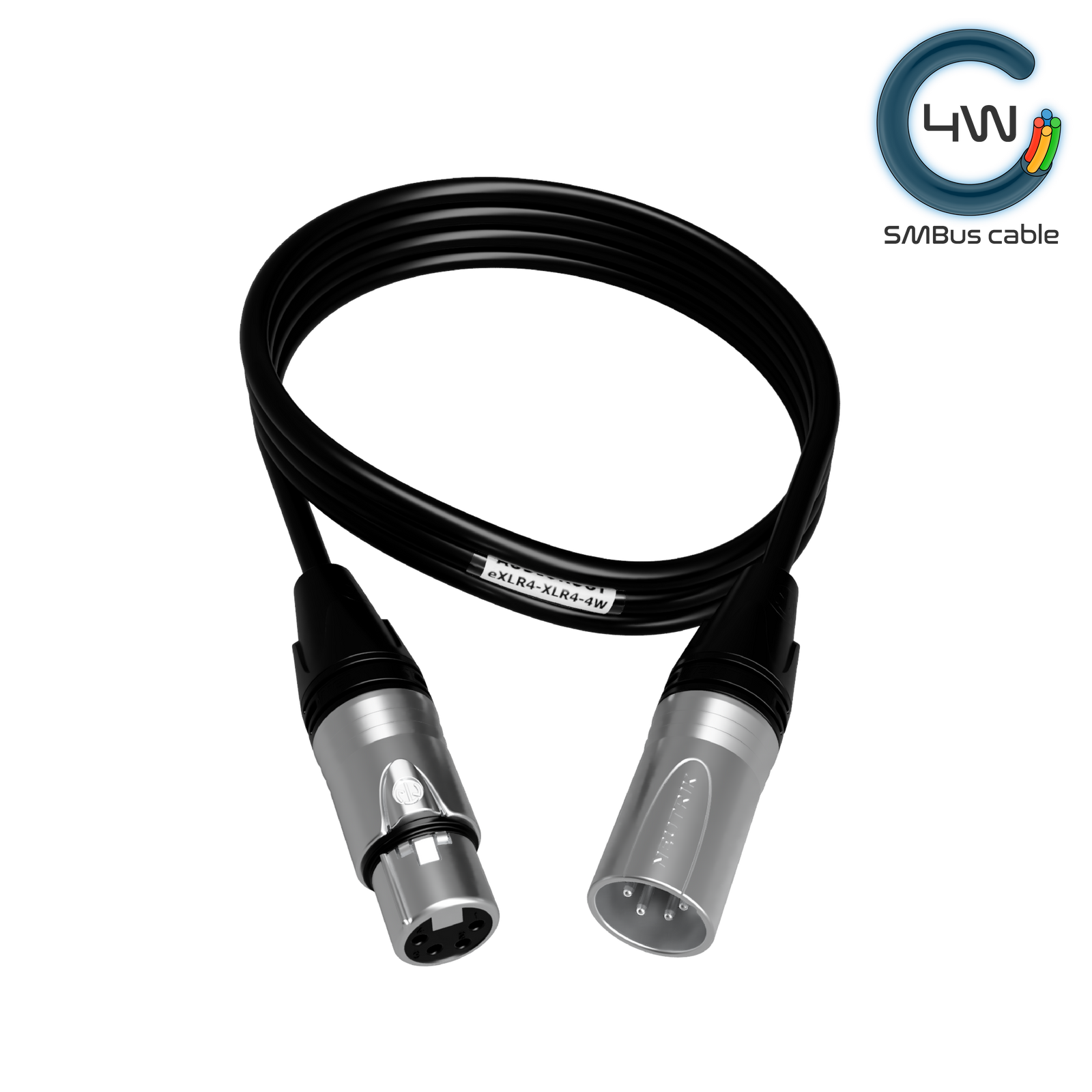 eXLR4-XLR4-4W - XLR4M to XLR4F power cable - w/ telemetry