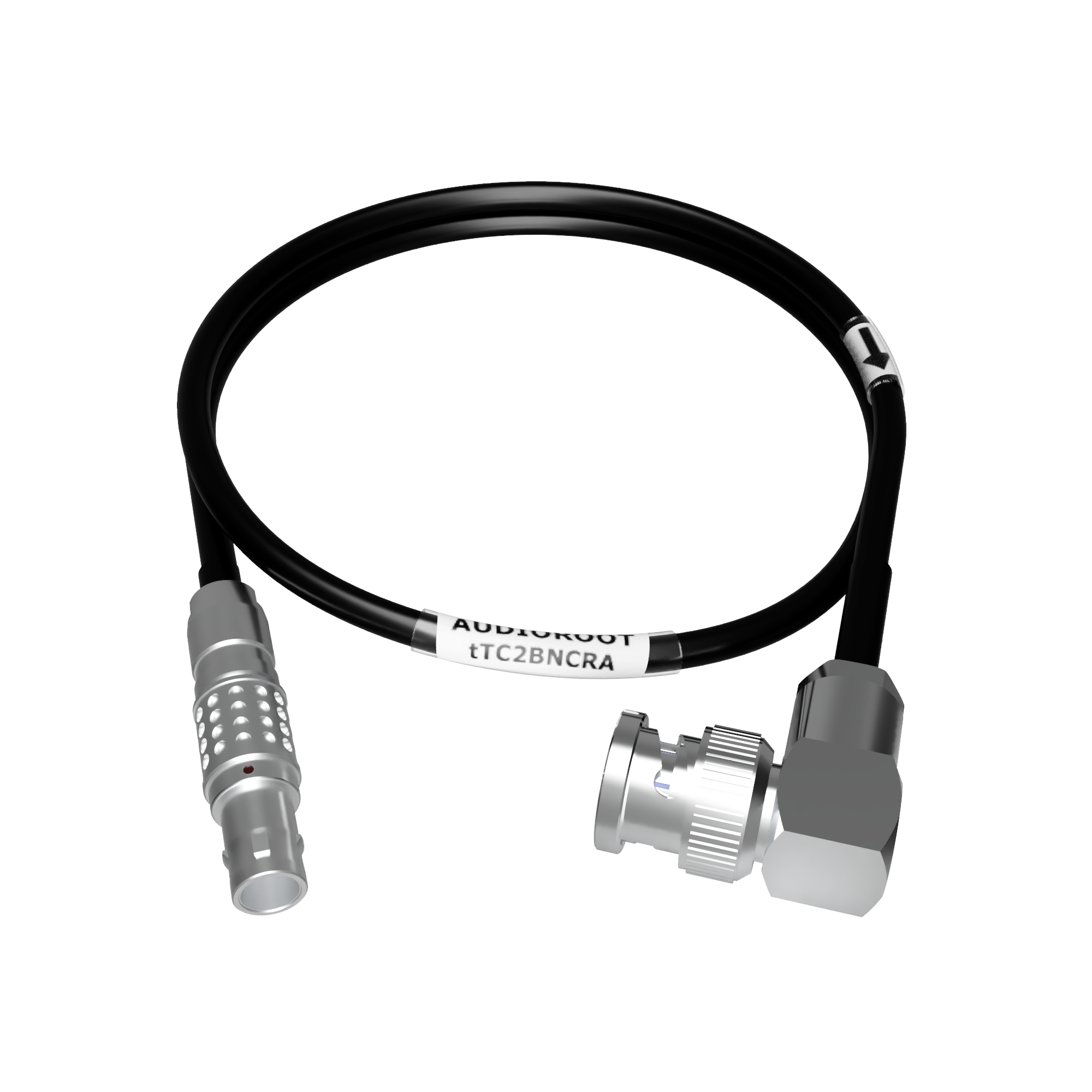 tTC2BNCRA - 5 pin male to R/A BNC Timecode cable